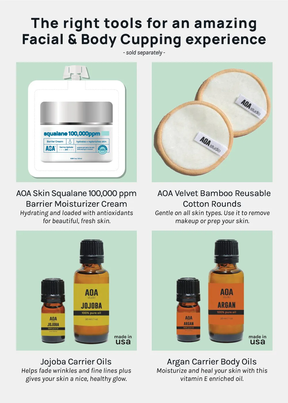 AOA Face and Body Cupping Tools