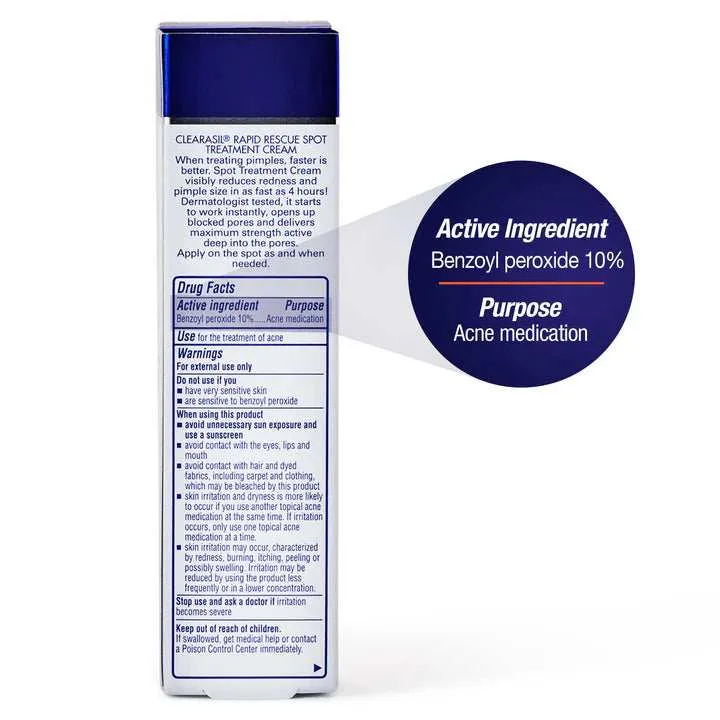 Clearasil Rapid Rescue Spot Treatment Cream