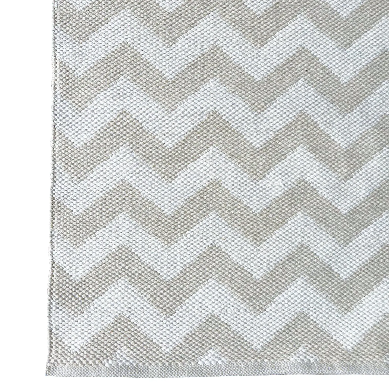 DEER Cotton Rug Chevron Beige