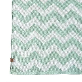 DEER Cotton Rug Chevron Pale Mint
