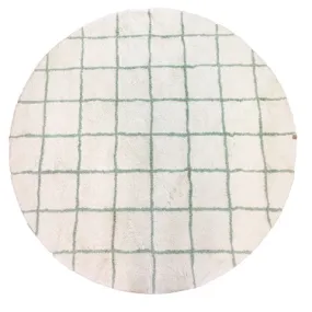 DEER Cotton Tufted Round Rug Mint Green