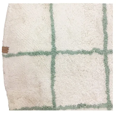 DEER Cotton Tufted Round Rug Mint Green