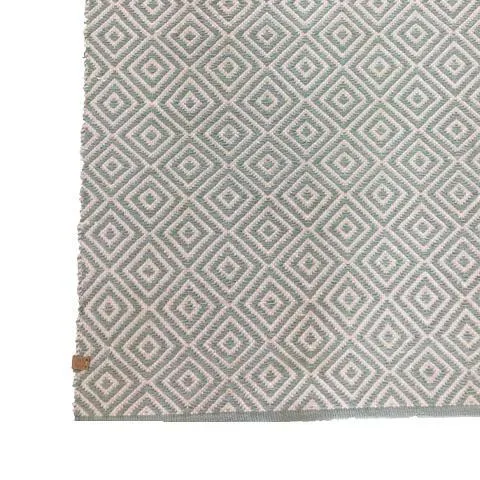 Deer Diamond Cotton Rug Aqua