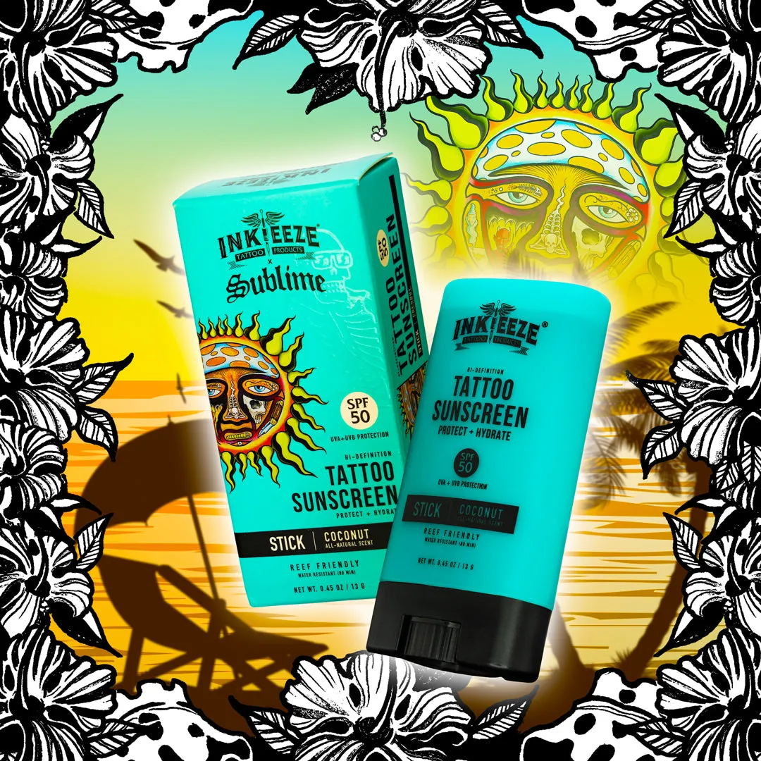 HI-DEFINITION TATTOO SUNSCREEN STICK / SUBLIME LIMITED EDITION SPF 50 – 0.45oz