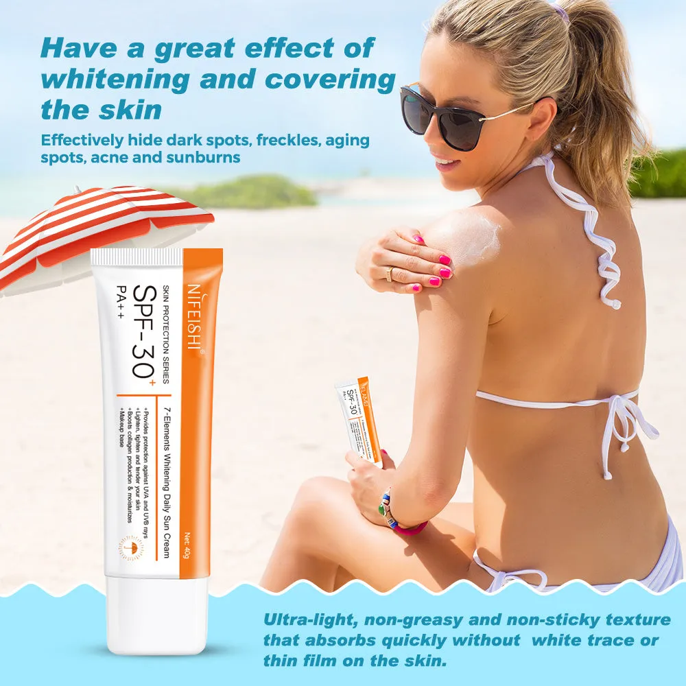 NIFEISHI 7-Elements Whitening Daily Sun Cream SPF 30 