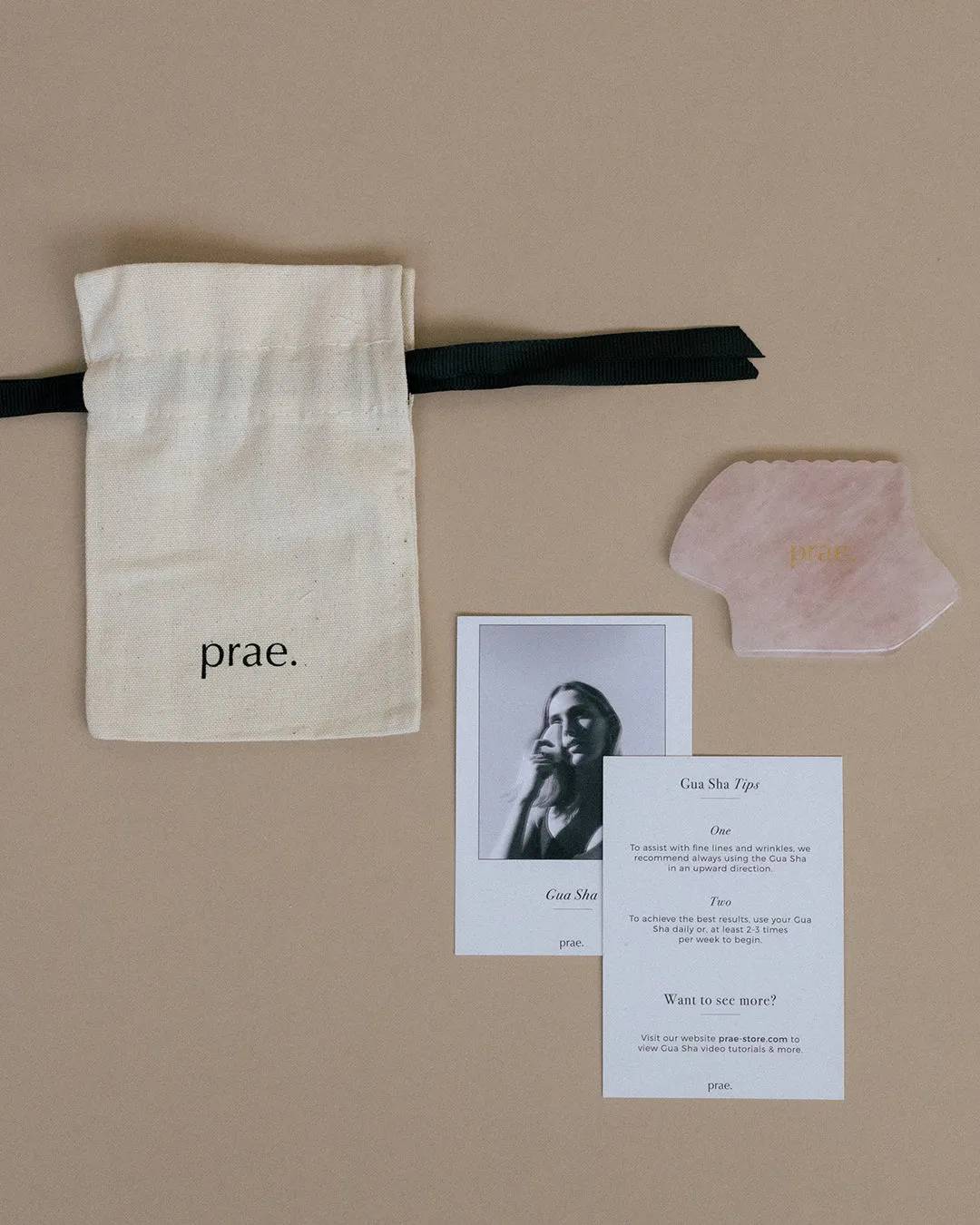 Prae Rose Quartz Gua Sha - Large