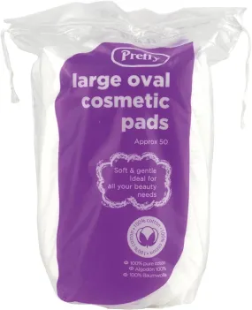 Pretty Large Oval Cosmetic Pads 50 Pack