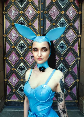 "Bunny" Latex Open Face Mask with Ears