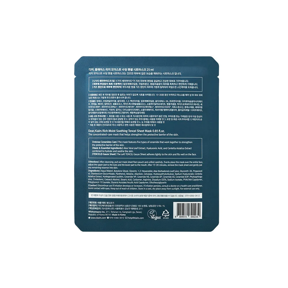 Rich Moist Soothing Tencel Sheet Mask