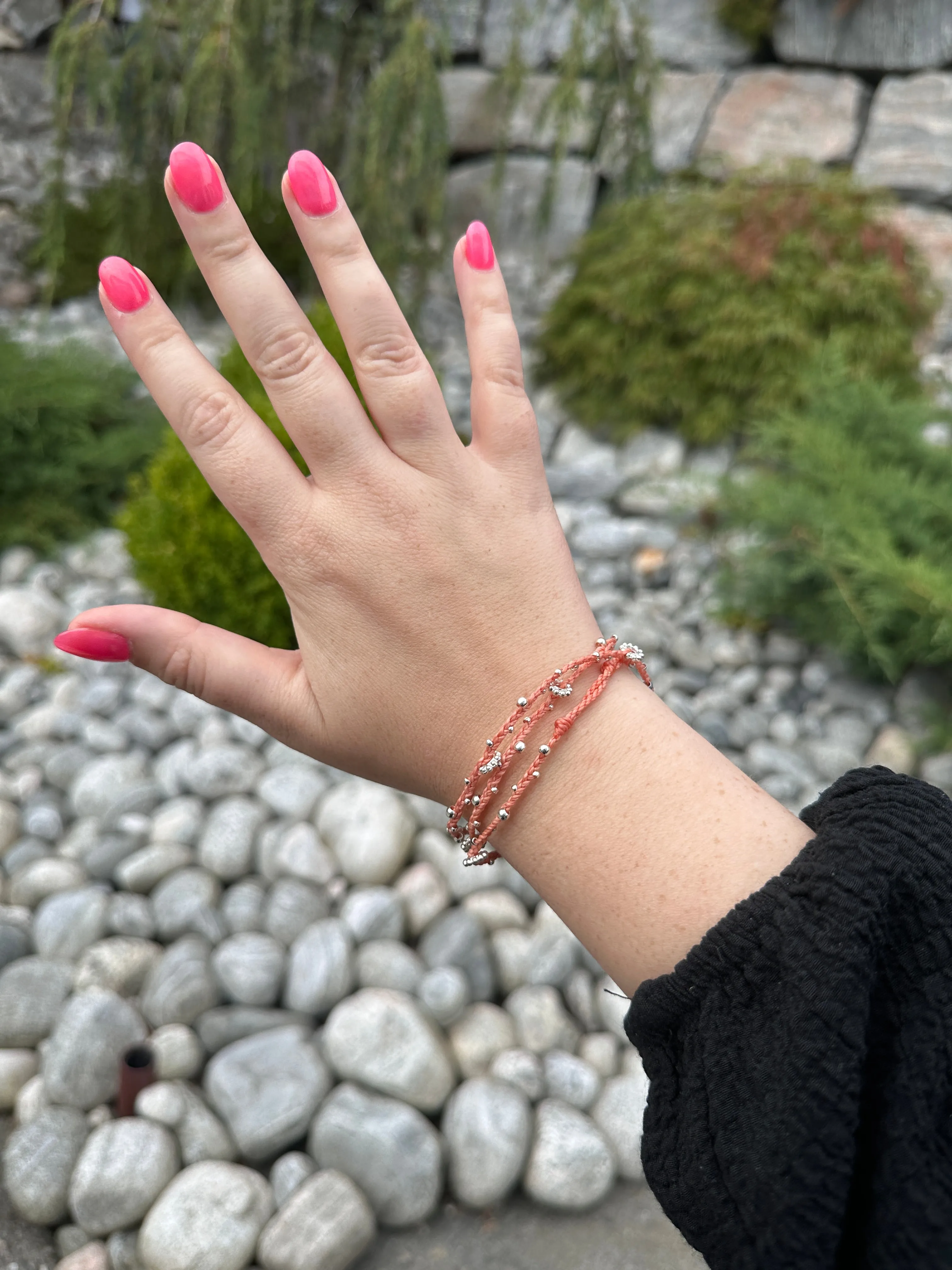 Triple Wrap Bracelet- Fersken