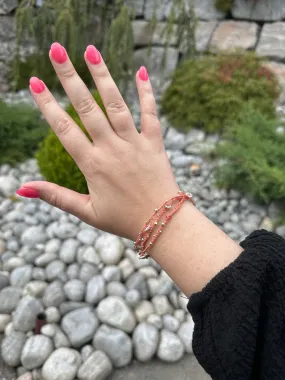 Triple Wrap Bracelet- Fersken