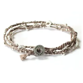 Triple Wrap Bracelet- Grå