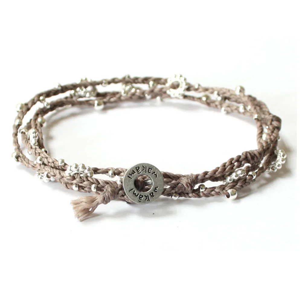 Triple Wrap Bracelet- Grå